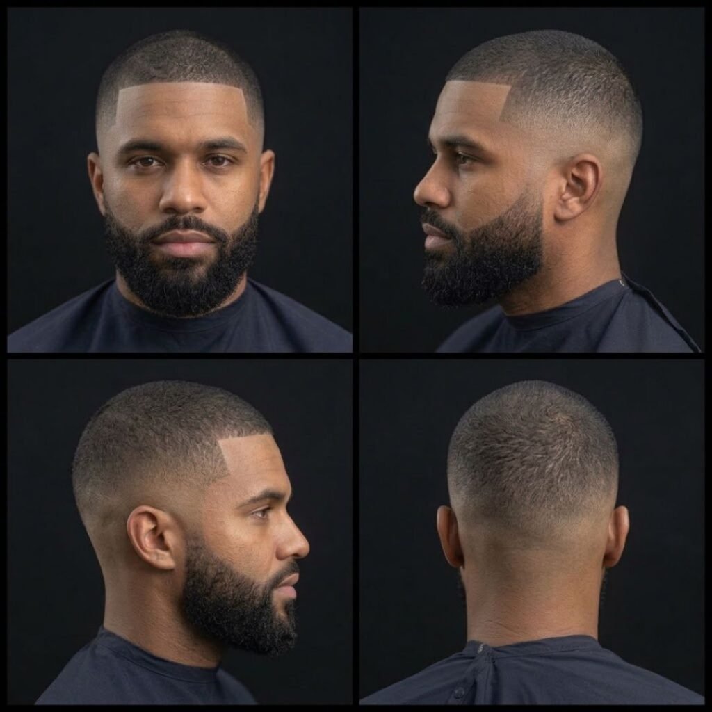 High taper fade Black male