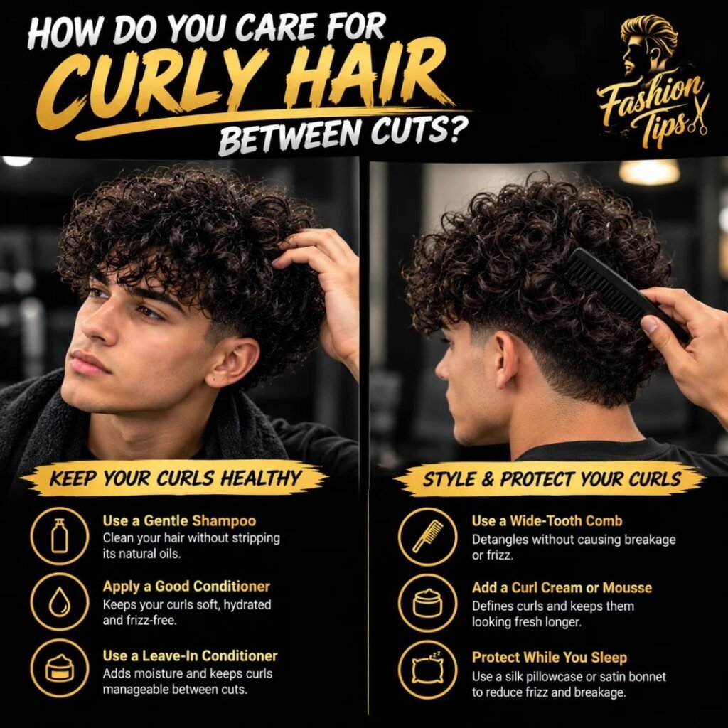 How do you care for curly hair between cuts?