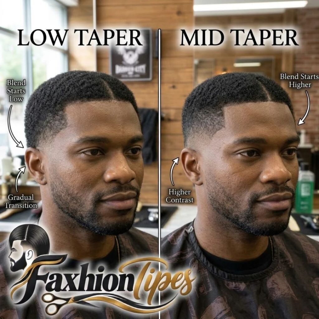 Low taper vs mid taper fade