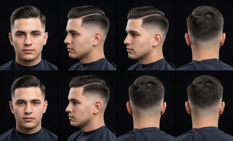 Mid Fade Comb Over