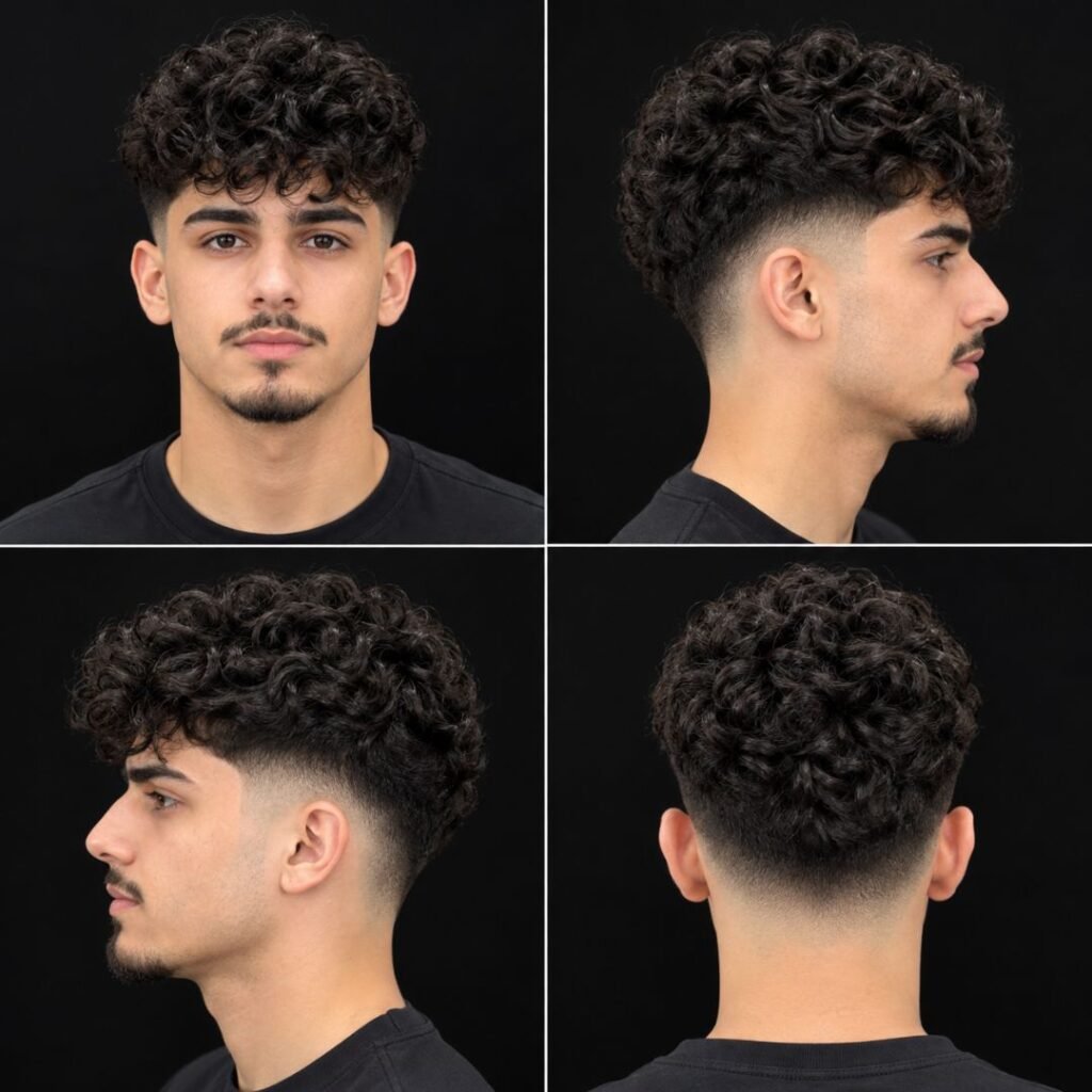 Mid Taper Fade With Curls