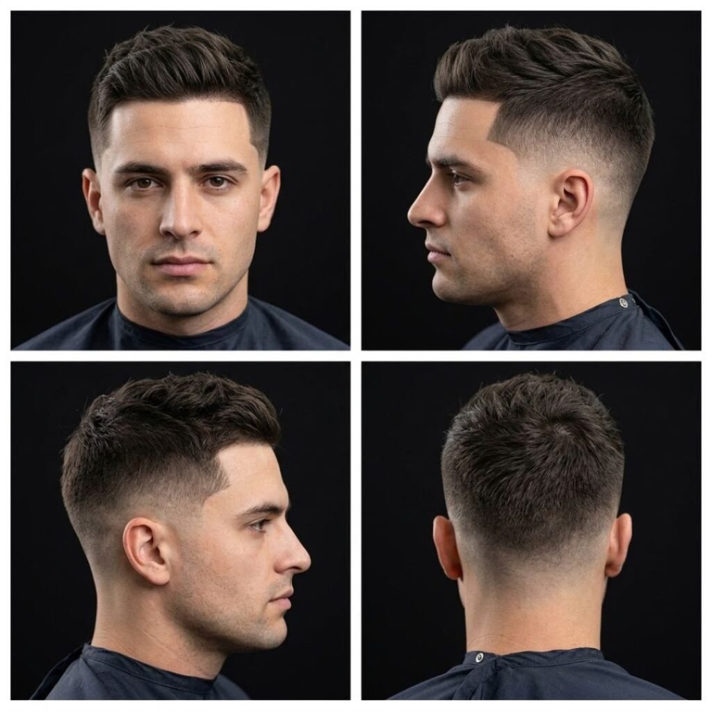 Mid taper fade Low cut