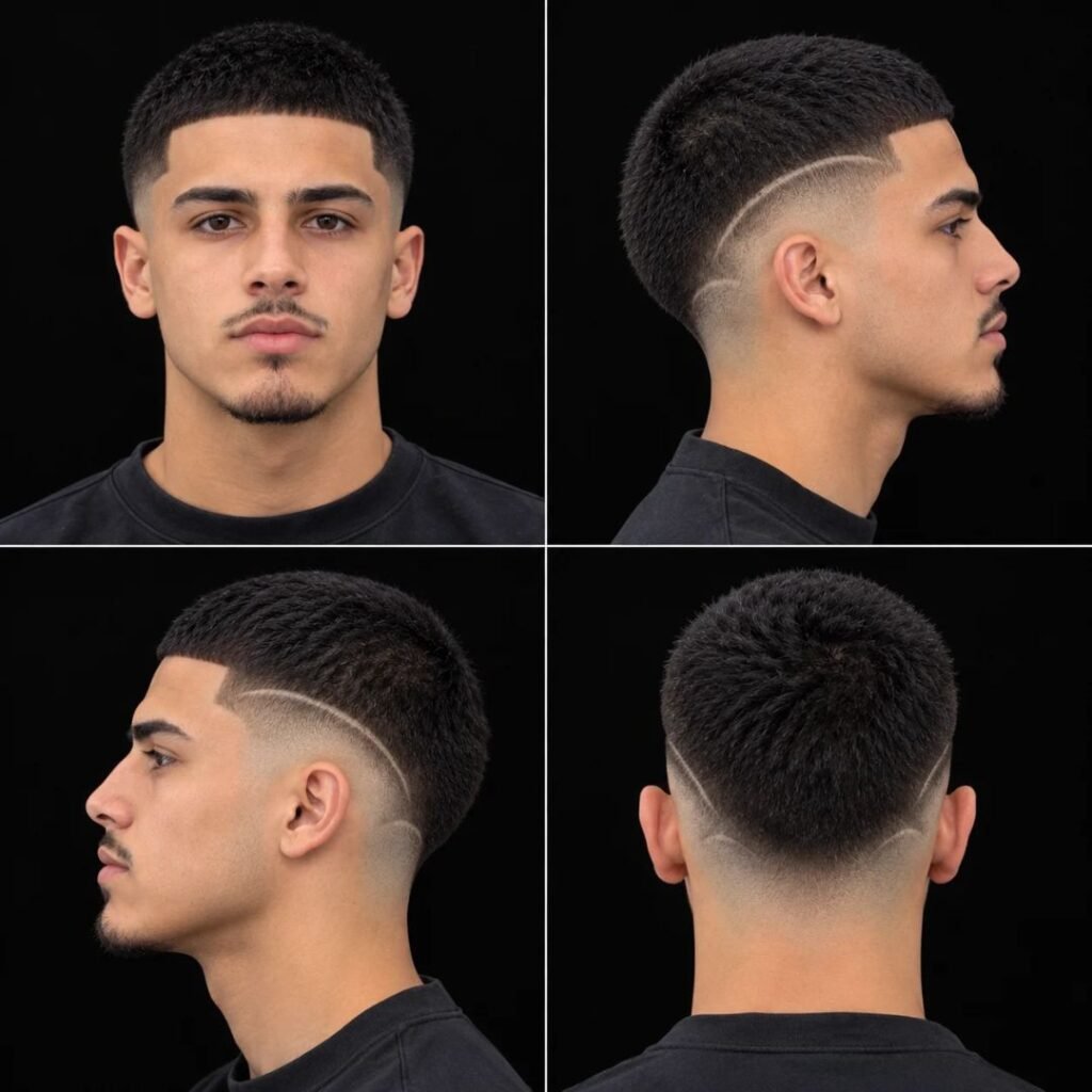  Razor Burst Fade Buzz Cut