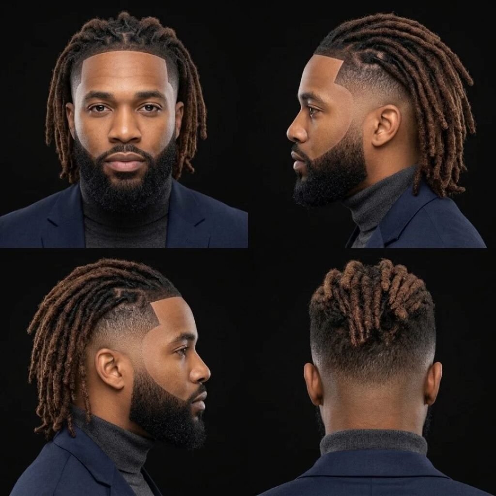 Semi-freeform locs with a mid taper