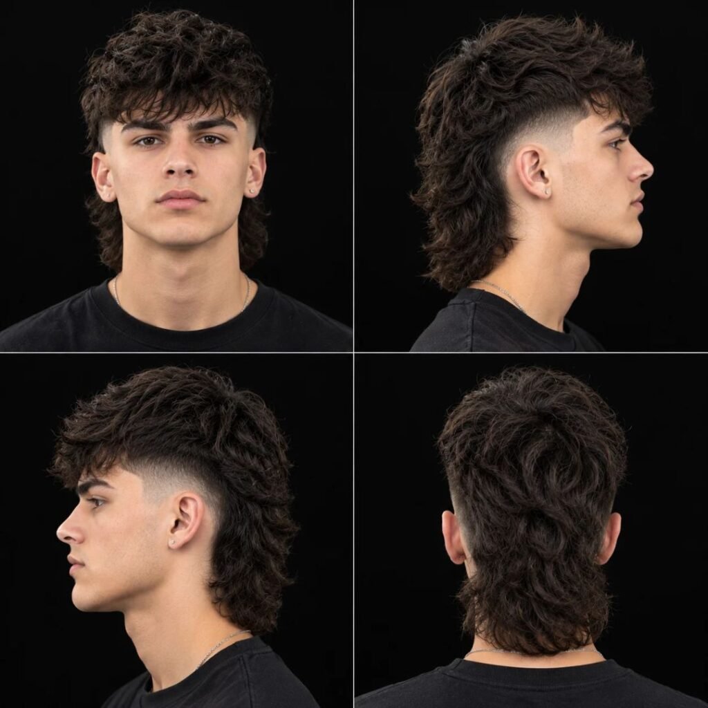 Skullet haircut girl