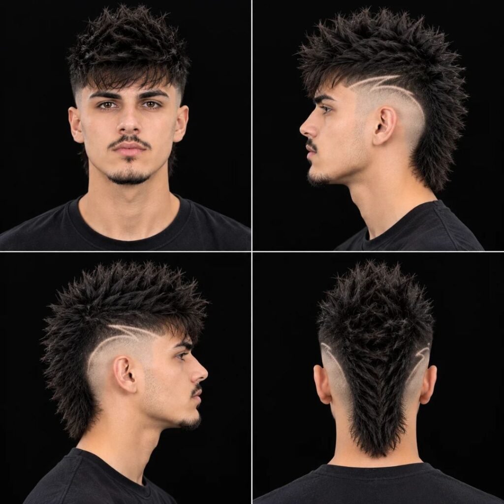 Spiky Burst Fade Mohawk