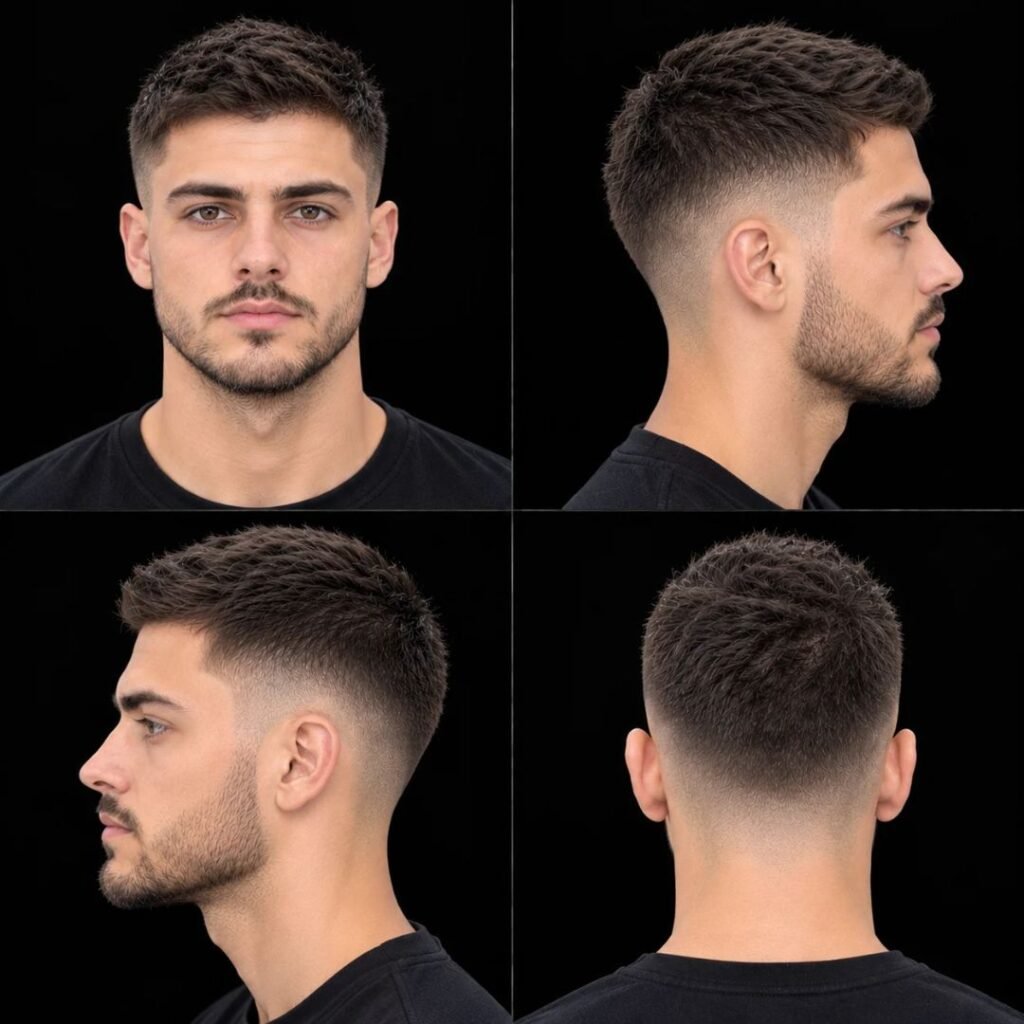 Stylized Crew Cut with Light Texture