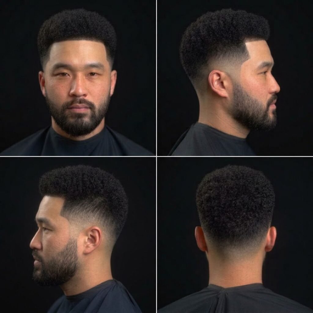 Textured Afro Mid Taper
