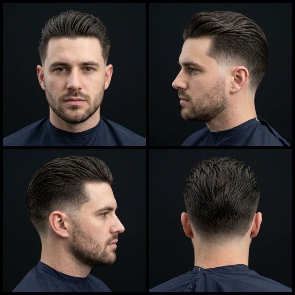 Textured Slick Back Mid Taper