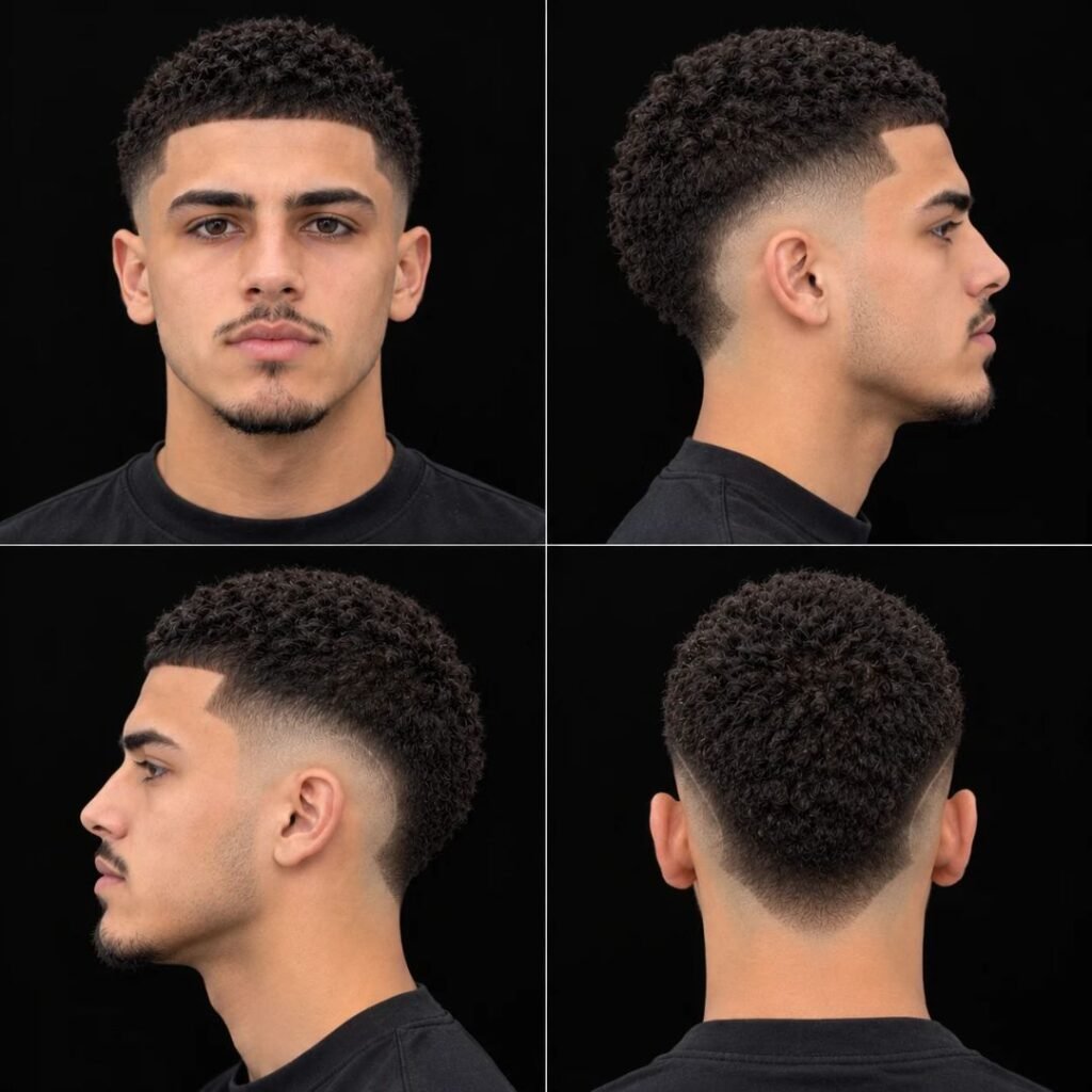 Thick Hair Burst Fade Buzz Cut