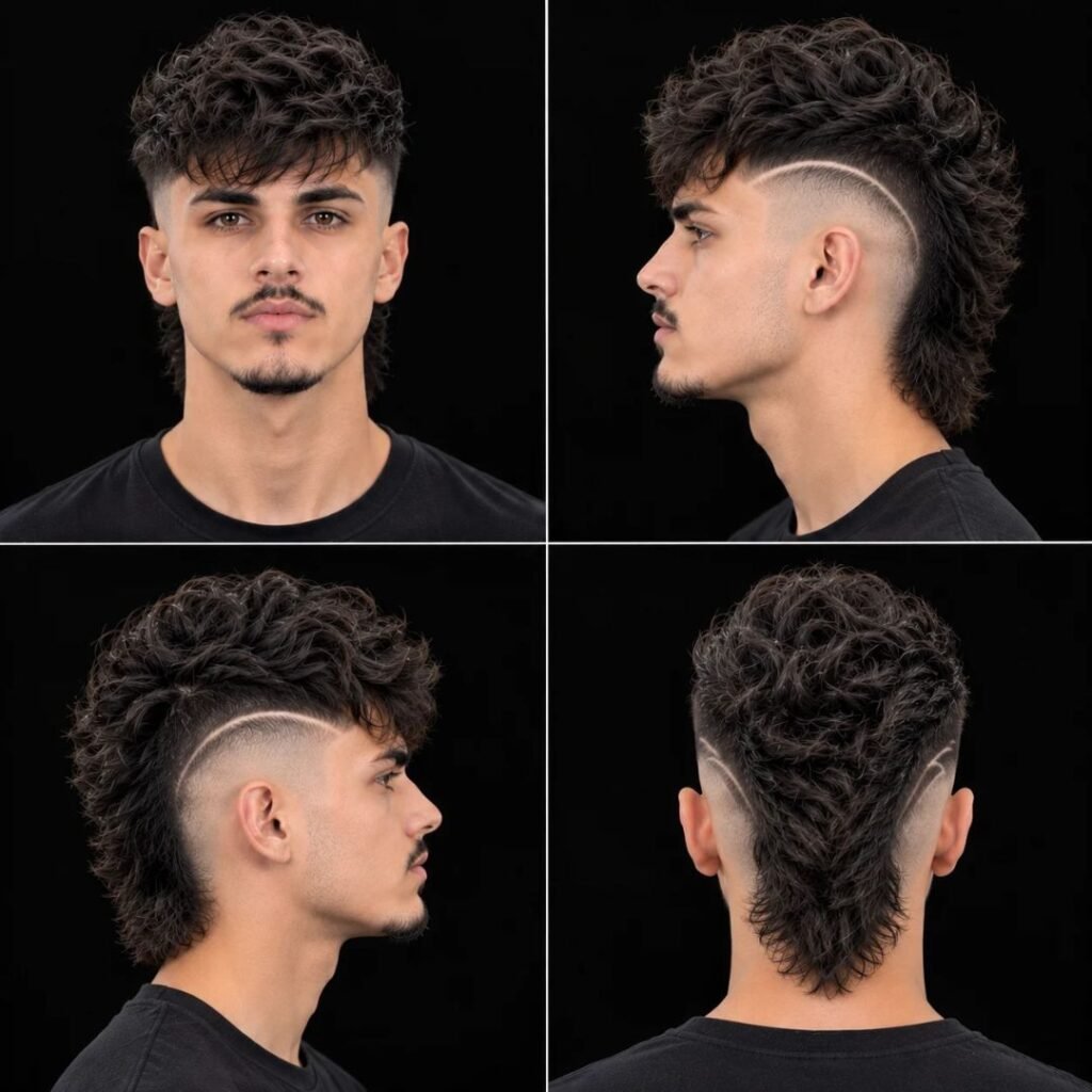 Wavy Burst Fade Mohawk