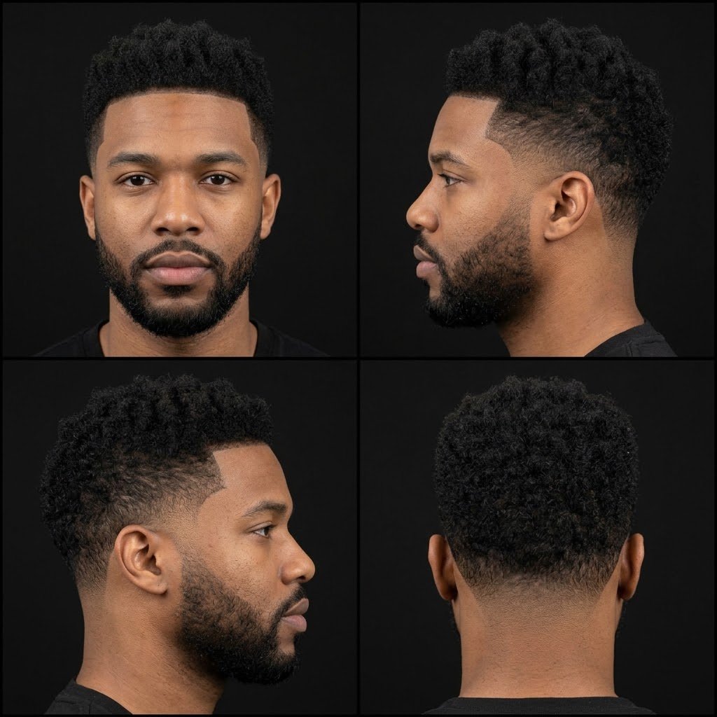 Low taper fade sideburns only